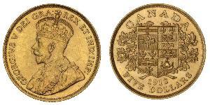 5 Dollar Canada Or George V (1865-1936)