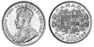 5 Dollar Canada Or George V (1865-1936)