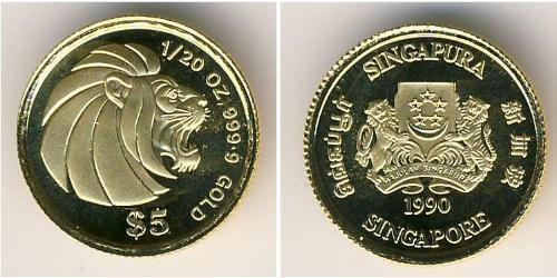 5 Dollar Singapour Or 