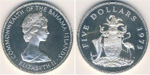 5 Dollar Bahamas Silber Elizabeth II (1926-2022)