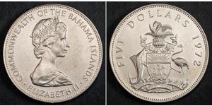 5 Dollar Bahamas Silber Elizabeth II (1926-2022)