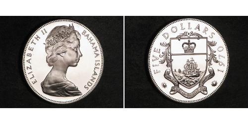 5 Dollar Bahamas Silber Elizabeth II (1926-2022)