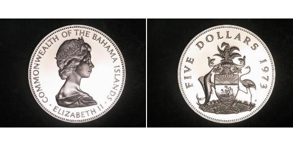 5 Dollar Bahamas Silber Elizabeth II (1926-2022)