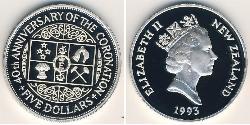 5 Dollar Neuseeland Silber 
