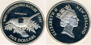 5 Dollar Neuseeland Silber 