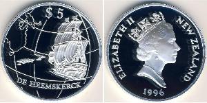 5 Dollar Neuseeland Silber 