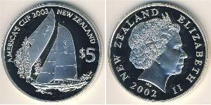 5 Dollar Neuseeland Silber 