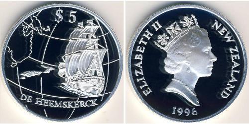 5 Dollar Neuseeland Silber 