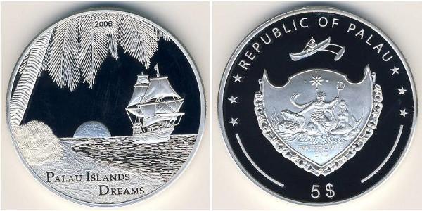 5 Dollar Palau Silber 
