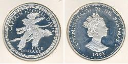 5 Dollar Bahamas Silver 