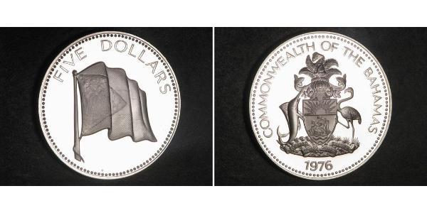 5 Dollar Bahamas Silver 