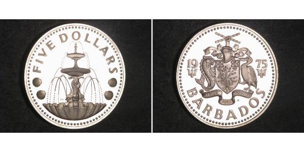5 Dollar Barbados Silver 