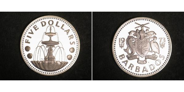 5 Dollar Barbados Silver 