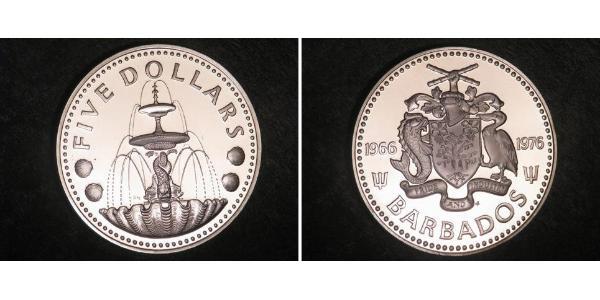 5 Dollar Barbados Silver 