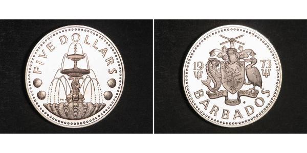5 Dollar Barbados Silver 