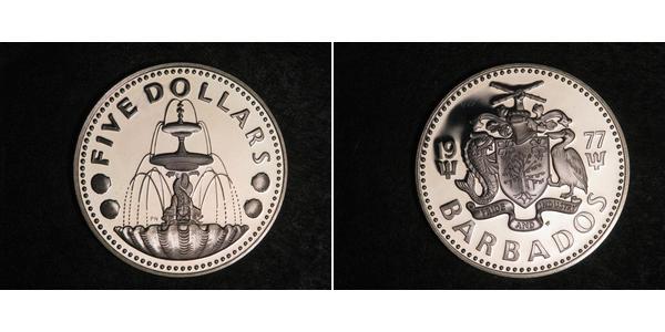 5 Dollar Barbados Silver 