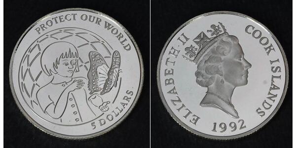 5 Dollar Cook Islands Silver 