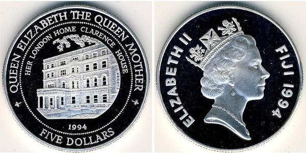 5 Dollar Fiji Silver 
