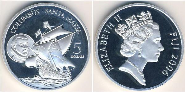 5 Dollar Fiji Silver 