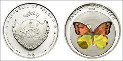 5 Dollar Palau Silver 