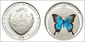 5 Dollar Palau Silver 