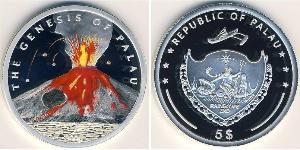 5 Dollar Palau Silver 