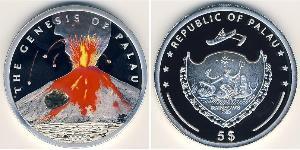 5 Dollar Palau Silver 