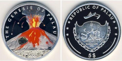 5 Dollar Palau Silver 