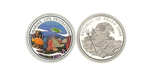 5 Dollar Palau Silver 
