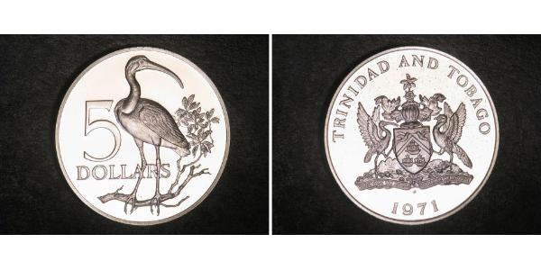 5 Dollar Trinidad and Tobago Silver 