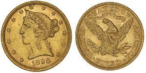5 Dollar 美利堅合眾國 (1776 - ) 金 