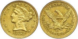5 Dollar 美利堅合眾國 (1776 - ) 金 