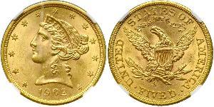 5 Dollar 美利堅合眾國 (1776 - ) 金 