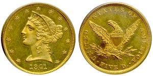 5 Dollar 美利堅合眾國 (1776 - ) 金 