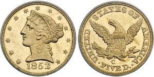 5 Dollar 美利堅合眾國 (1776 - ) 金 