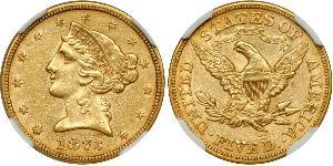 5 Dollar 美利堅合眾國 (1776 - ) 金 