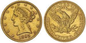 5 Dollar 美利堅合眾國 (1776 - ) 金 