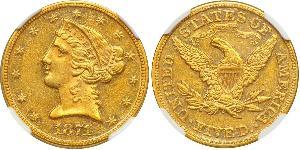 5 Dollar 美利堅合眾國 (1776 - ) 金 