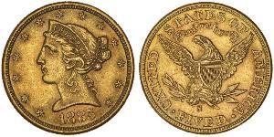 5 Dollar 美利堅合眾國 (1776 - ) 金 