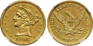 5 Dollar 美利堅合眾國 (1776 - ) 金 