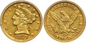 5 Dollar 美利堅合眾國 (1776 - ) 金 