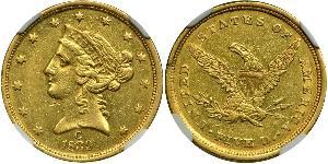 5 Dollar 美利堅合眾國 (1776 - ) 金 