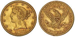 5 Dollar 美利堅合眾國 (1776 - ) 金 