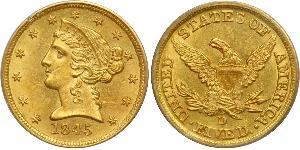 5 Dollar 美利堅合眾國 (1776 - ) 金 