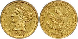 5 Dollar 美利堅合眾國 (1776 - ) 金 