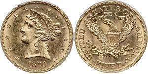 5 Dollar 美利堅合眾國 (1776 - ) 金 