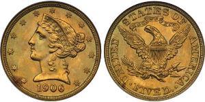 5 Dollar 美利堅合眾國 (1776 - ) 金 