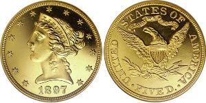 5 Dollar 美利堅合眾國 (1776 - ) 金 