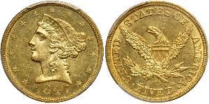 5 Dollar 美利堅合眾國 (1776 - ) 金 
