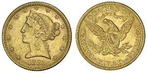 5 Dollar 美利堅合眾國 (1776 - ) 金 